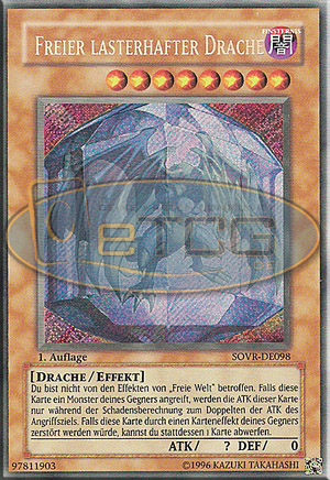 Freier lasterhafter Drache YuGiOh Karte Clear Vice Dragon YuGiOh Card  Stardust Overdrive SOVR-DE098 Legendary Collection 2: The Duel Academy  Years Mega Pack LCGX-DE209